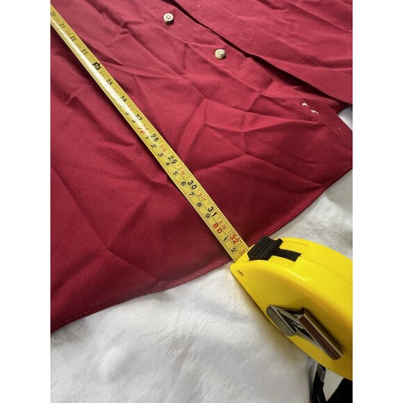 L.L. BEAN Men's Red Short Sleeve Button Up Shirt Size L-Tall Wrinkle Resistant - Picture 6 of 10